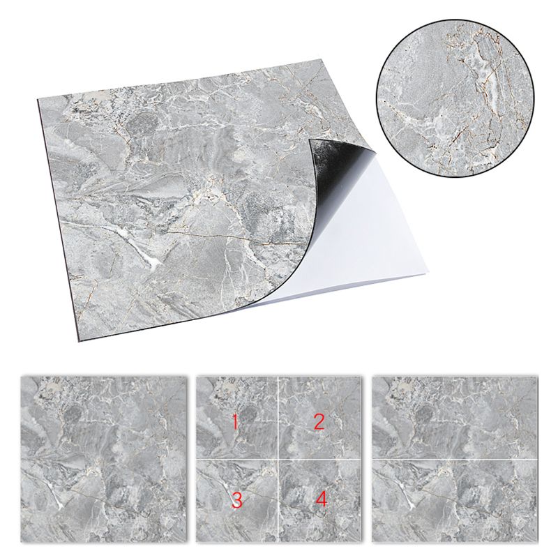 Vinyl Tile Peel-and-Stick Porcelain Look Waterproof & Scratch-Resistant