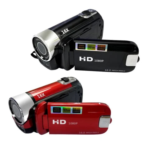 Vlogging Camera 1080p Stabilized Built-In LED & Microphone