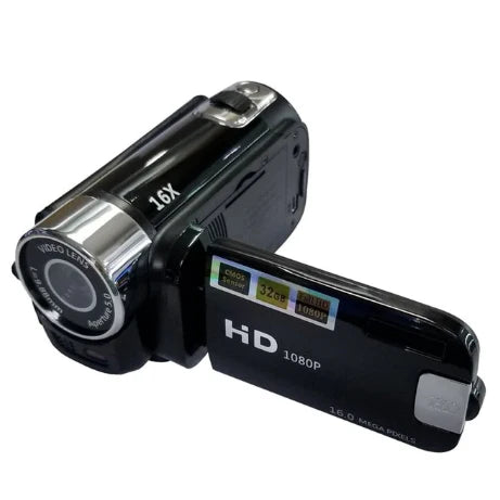 Vlogging Camera 1080p Stabilized Built-In LED & Microphone