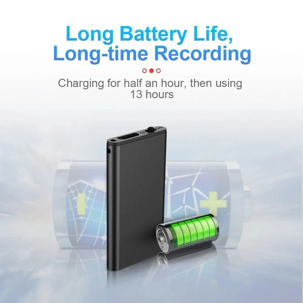 Voice Recorder Voice-Activated Compact 50-Hour Recording