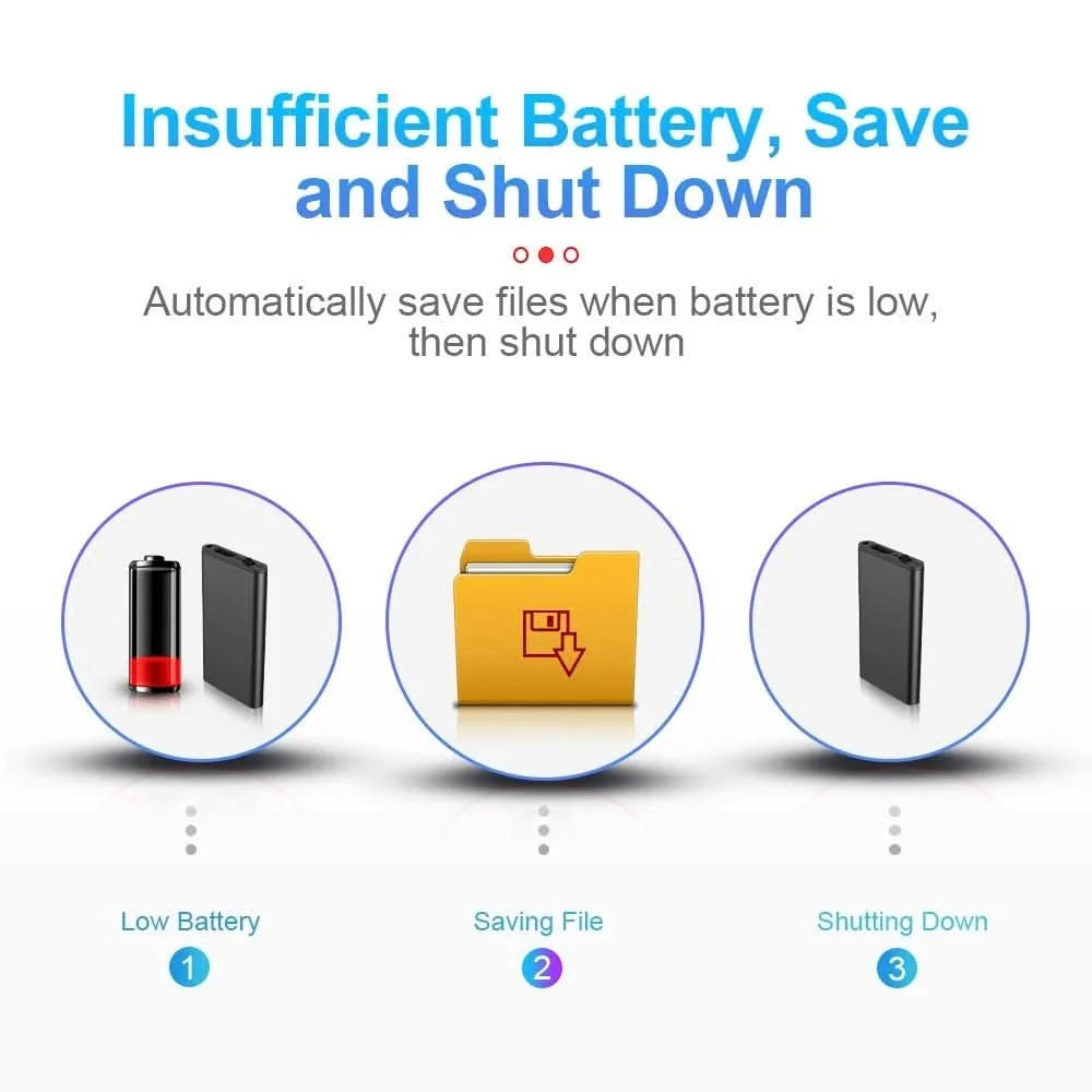 Voice Recorder Voice-Activated Compact 50-Hour Recording