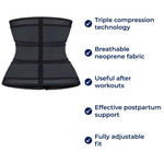 Waist Trainer Belt Triple Compression Breathable Neoprene