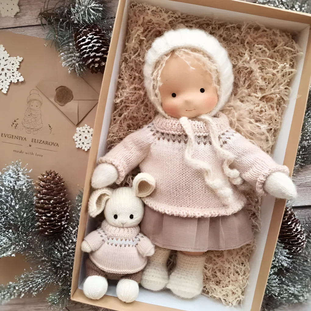 Waldorf Doll Cotton Exterior Wool Filling Imaginative Play
