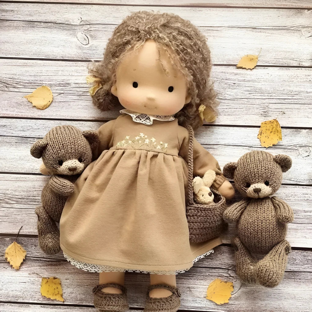 Waldorf Doll Cotton Exterior Wool Filling Imaginative Play