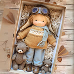 Waldorf Doll Cotton Exterior Wool Filling Imaginative Play