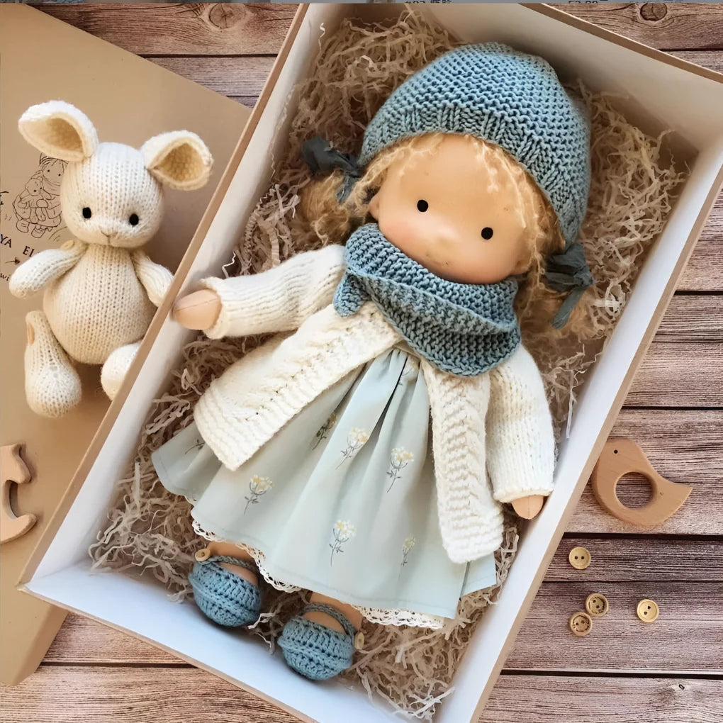 Waldorf Doll Cotton Exterior Wool Filling Imaginative Play