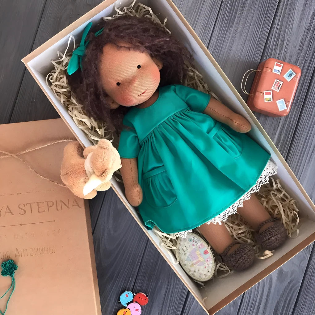 Waldorf Doll Cotton Exterior Wool Filling Imaginative Play
