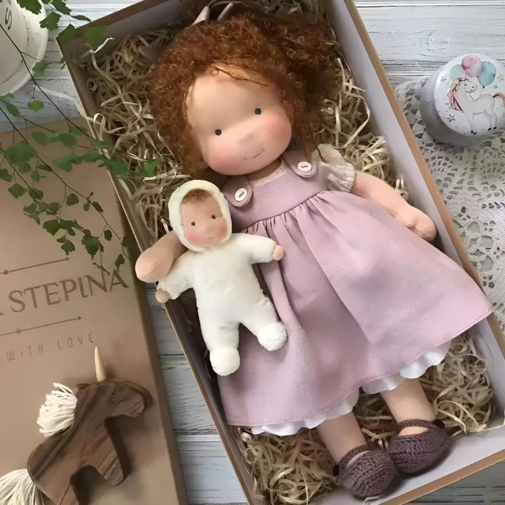 Waldorf Doll Cotton Exterior Wool Filling Imaginative Play
