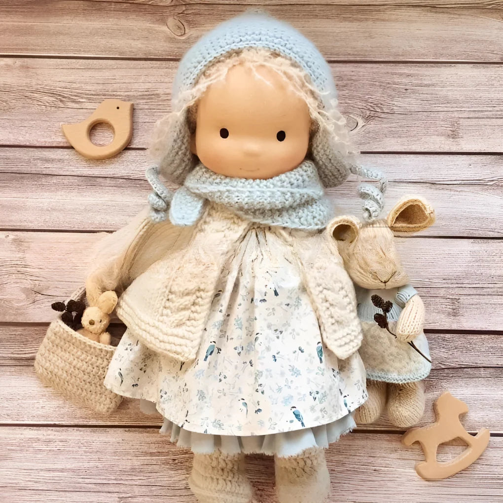 Waldorf Doll Cotton Exterior Wool Filling Imaginative Play