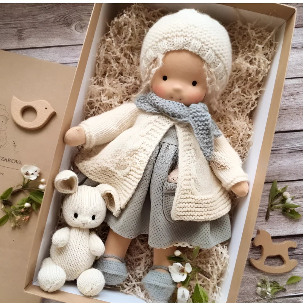 Waldorf Doll Cotton Exterior Wool Filling Imaginative Play