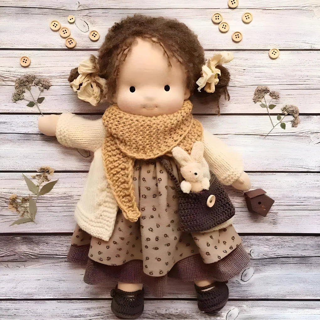 Waldorf Doll Cotton Exterior Wool Filling Imaginative Play