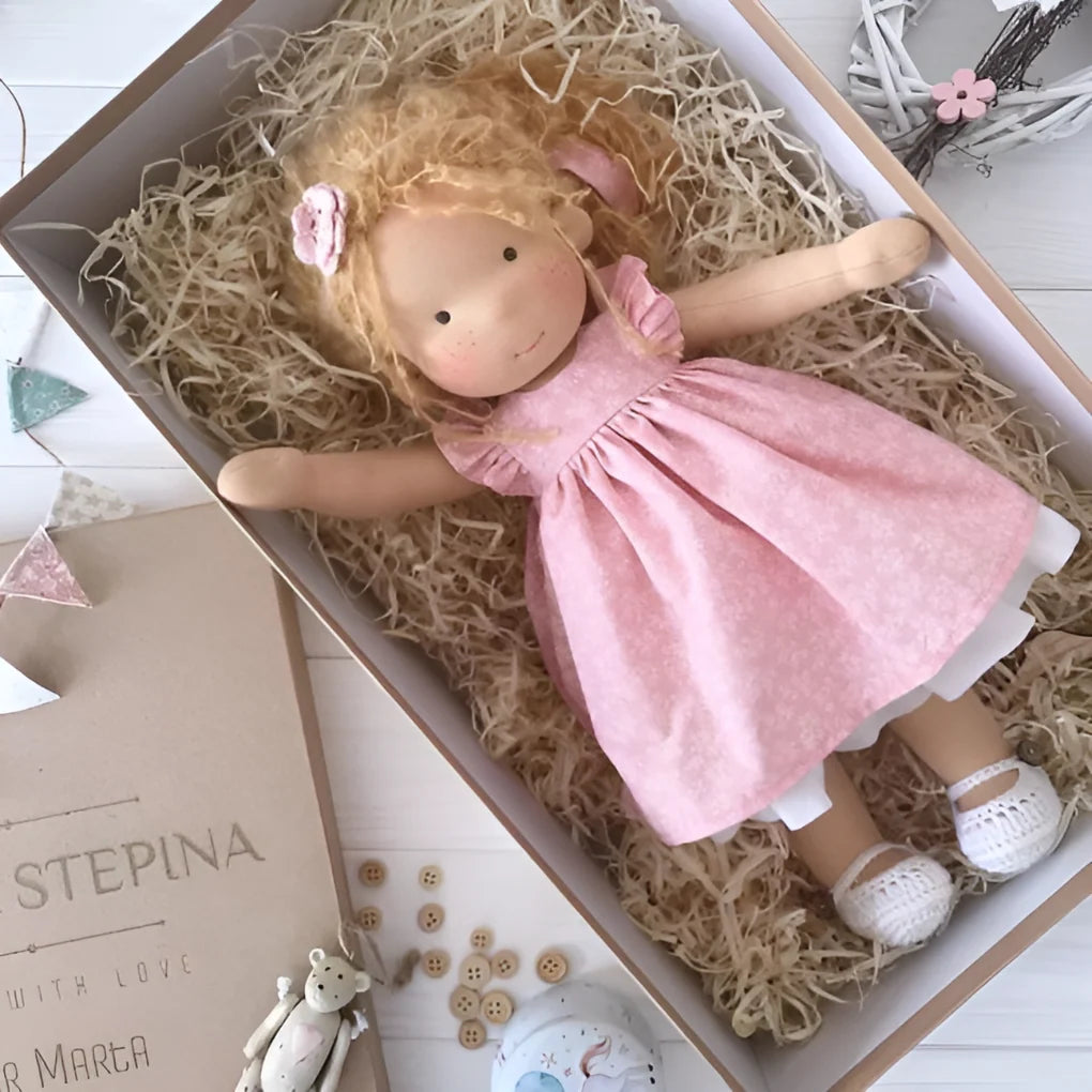 Waldorf Doll Cotton Exterior Wool Filling Imaginative Play