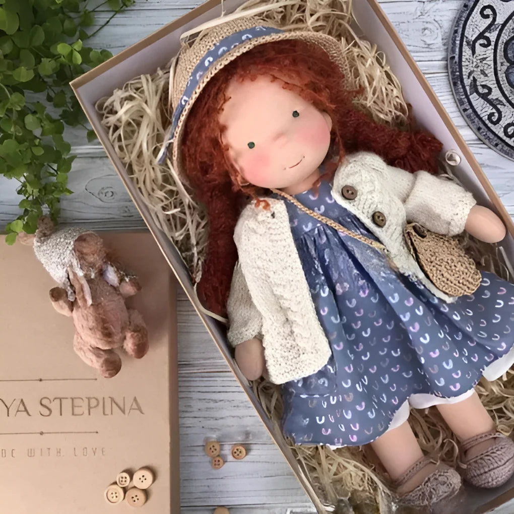 Waldorf Doll Cotton Exterior Wool Filling Imaginative Play