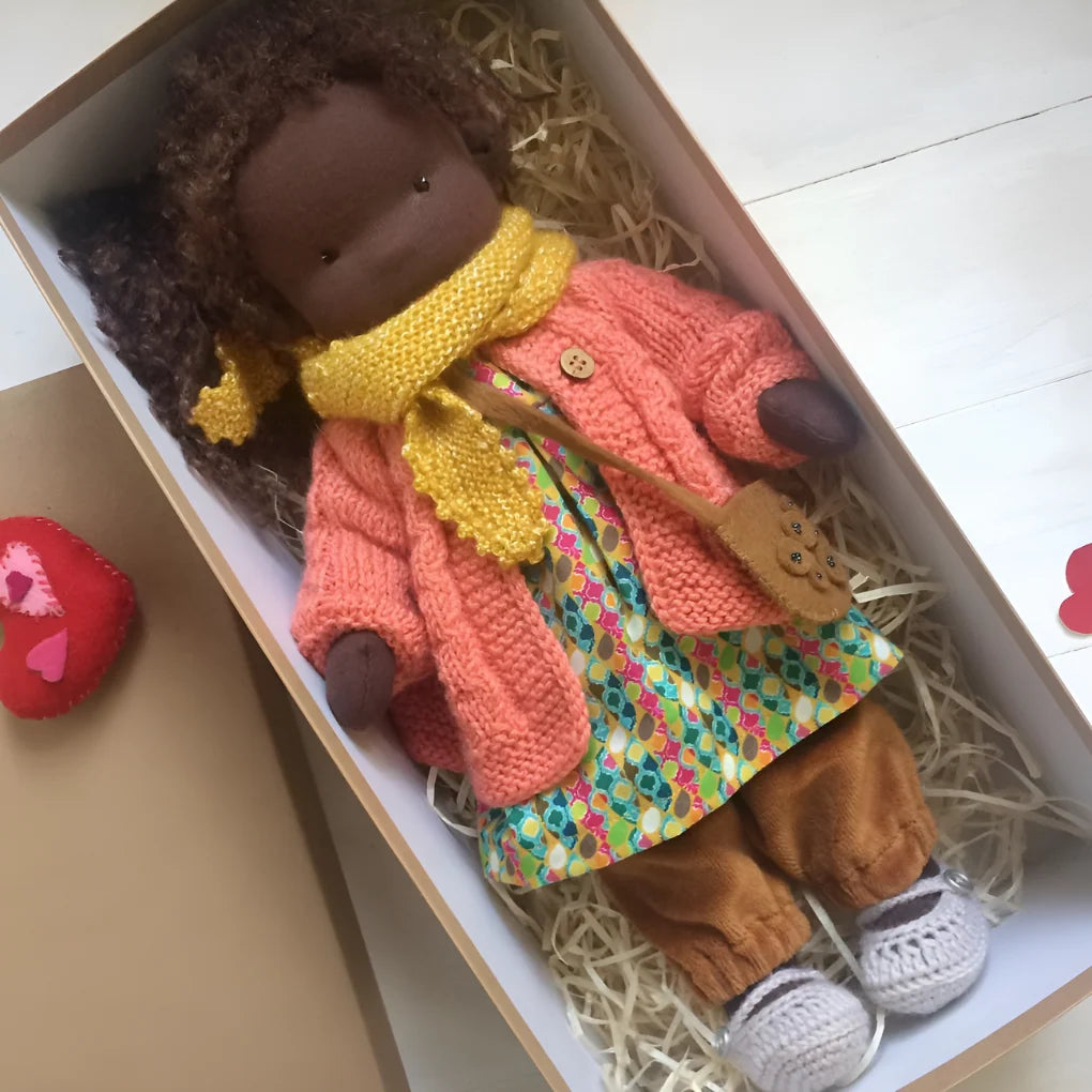 Waldorf Doll Cotton Exterior Wool Filling Imaginative Play