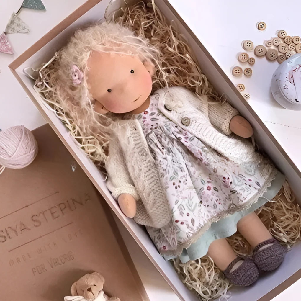 Waldorf Doll Cotton Exterior Wool Filling Imaginative Play