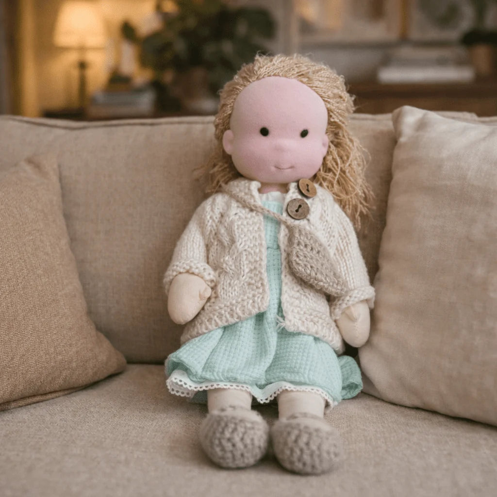 Waldorf Doll Handcrafted Cotton Plush 11-Inch