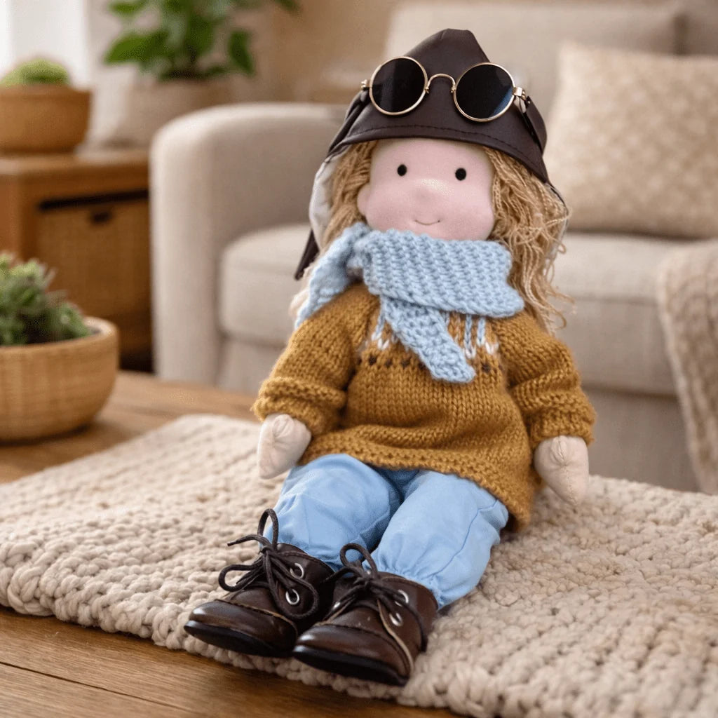Waldorf Doll Handcrafted Cotton Plush 11-Inch