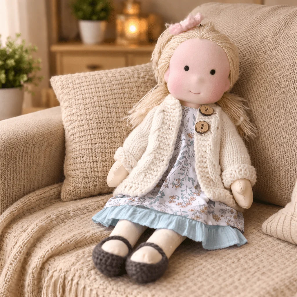 Waldorf Doll Handcrafted Cotton Plush 11-Inch