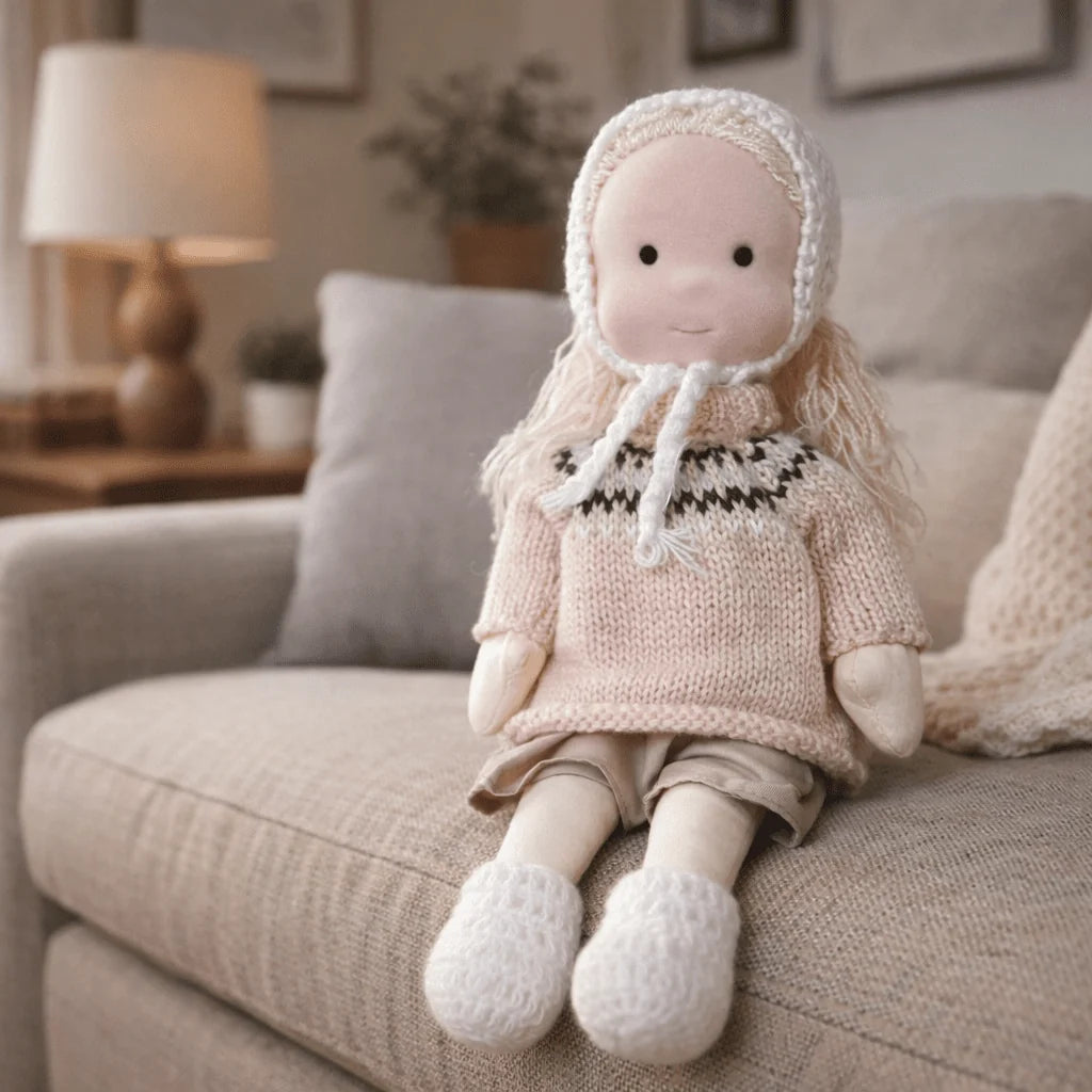 Waldorf Doll Handcrafted Cotton Plush 11-Inch