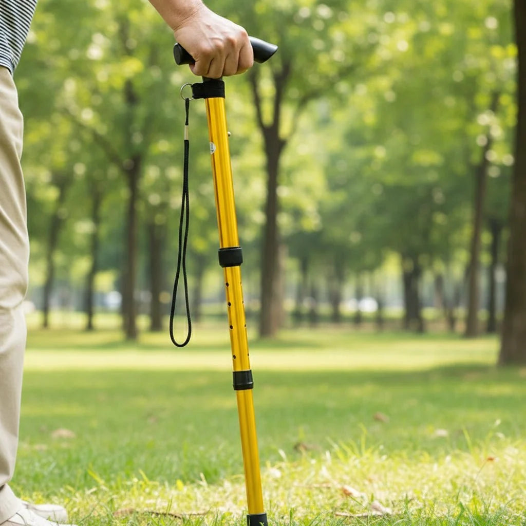 Walking Cane Lightweight Aluminum Adjustable Height Non-Slip Grip