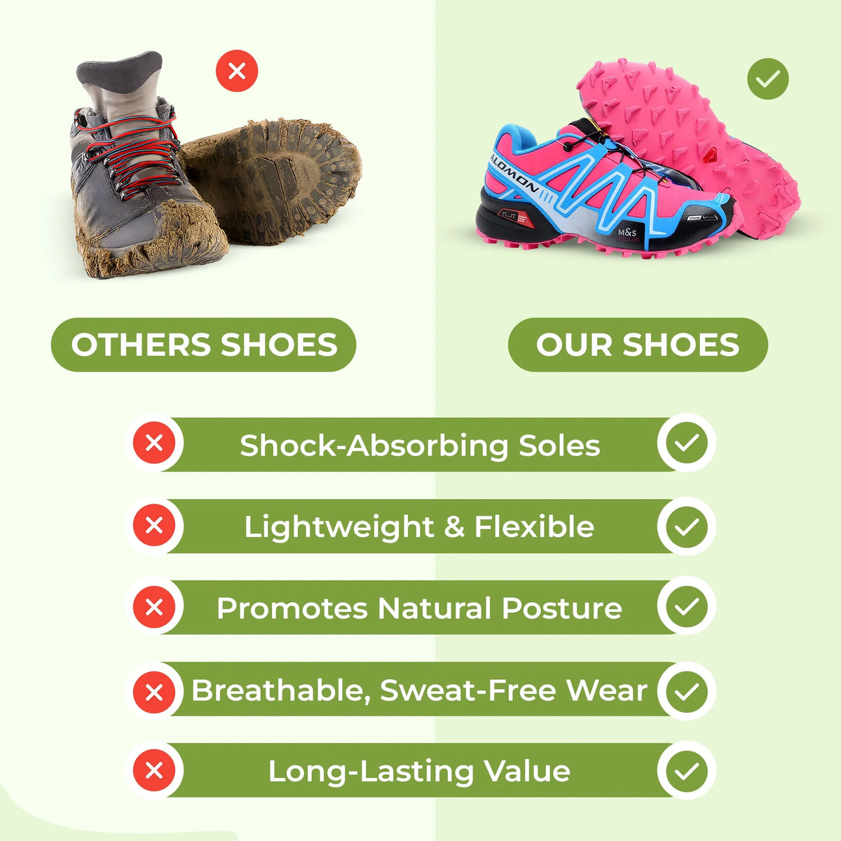 Walking Shoes Flexible Sole & Cushioned Insole