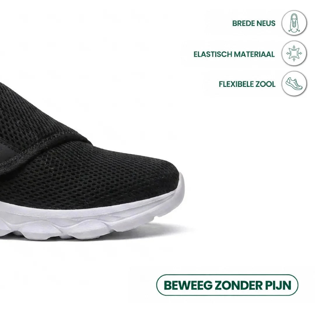 Walking Shoes Wide-Fit Breathable Mesh Hook-and-Loop Closure