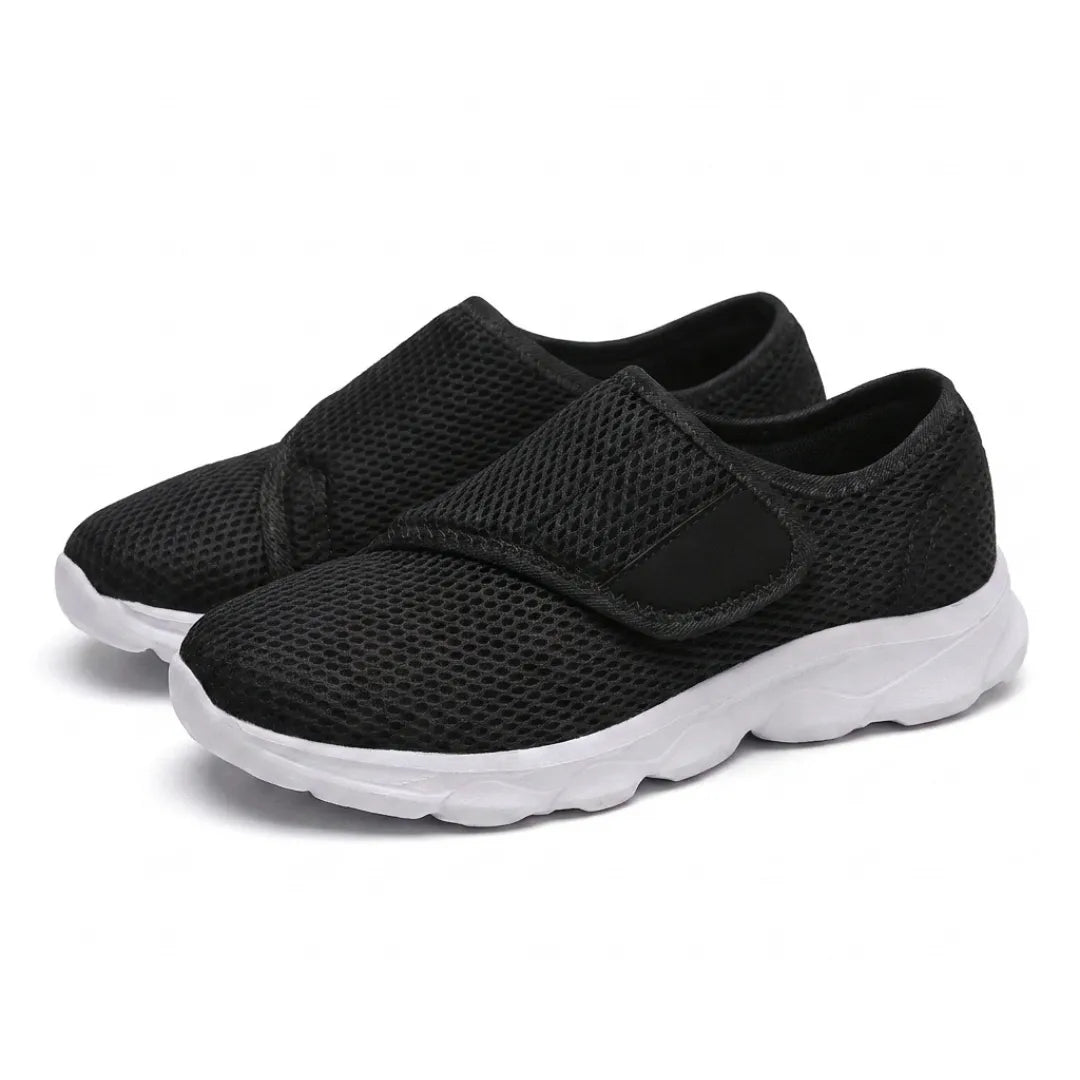 Walking Shoes Wide-Fit Breathable Mesh Hook-and-Loop Closure