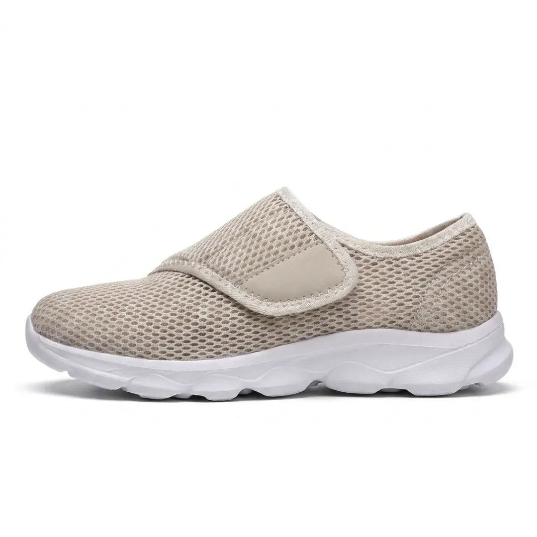 Walking Shoes Wide-Fit Breathable Mesh Hook-and-Loop Closure