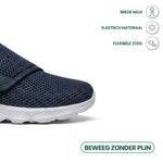 Walking Shoes Wide-Fit Breathable Mesh Hook-and-Loop Closure