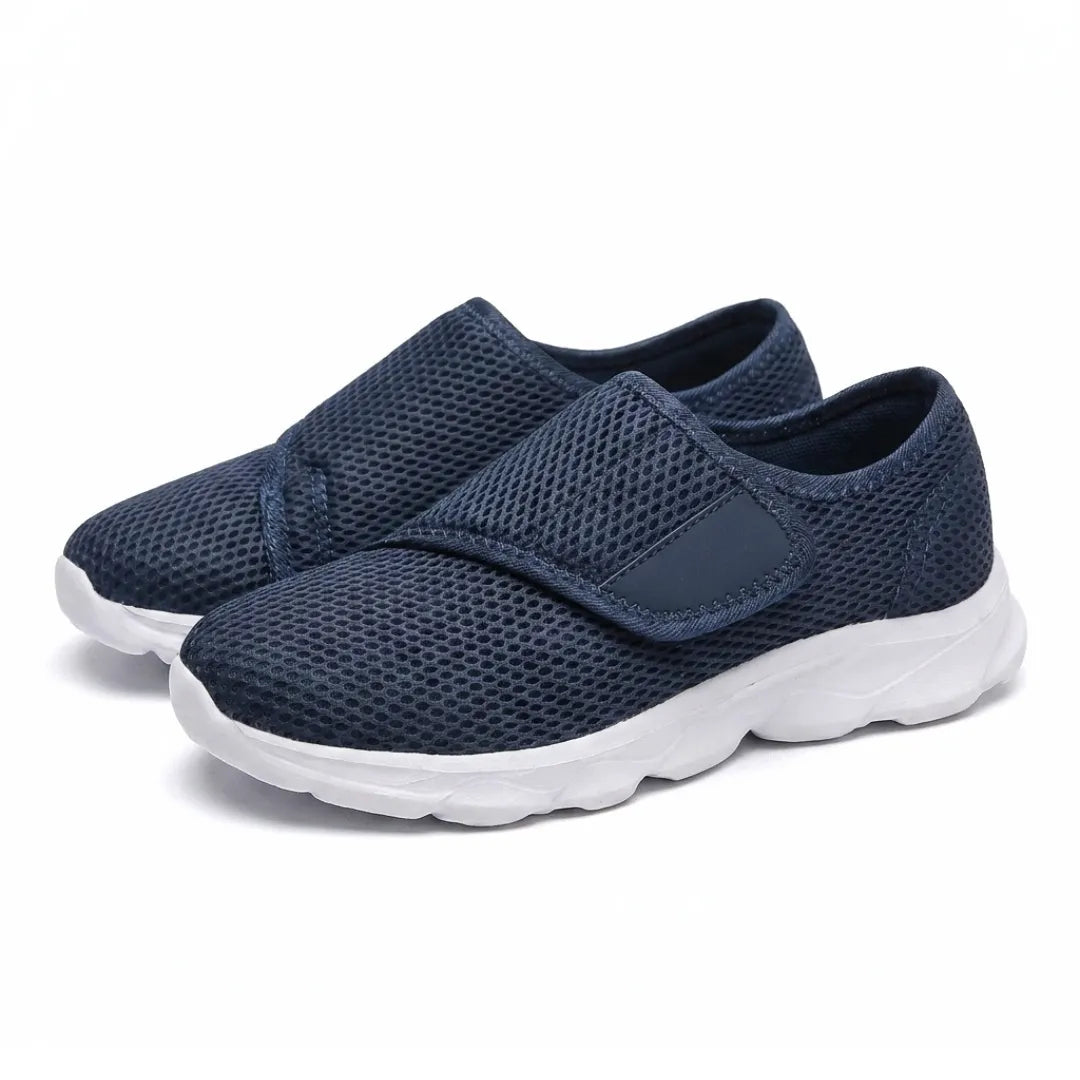 Walking Shoes Wide-Fit Breathable Mesh Hook-and-Loop Closure