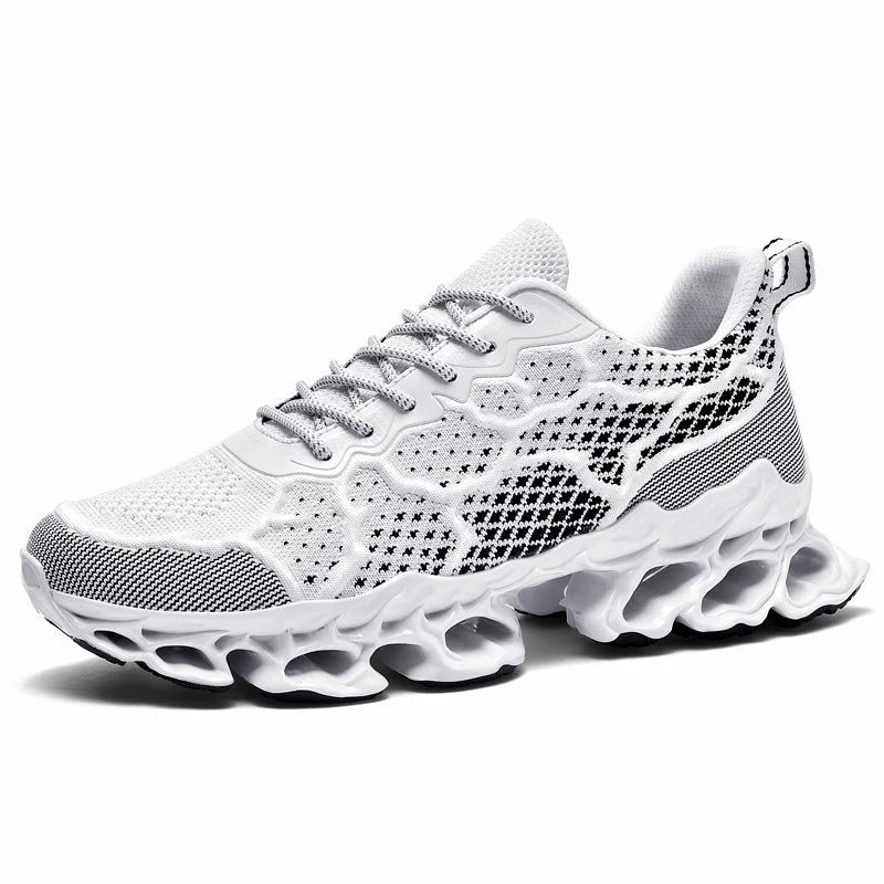 Walking Sneakers Shock-Absorbing Honeycomb Sole Breathable Mesh Upper