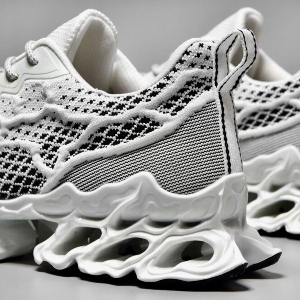 Walking Sneakers Shock-Absorbing Honeycomb Sole Breathable Mesh Upper