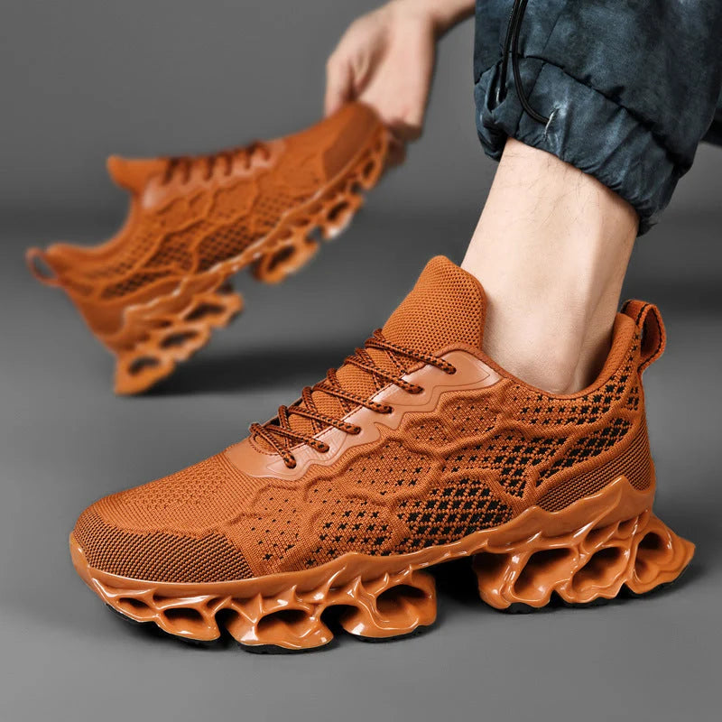 Walking Sneakers Shock-Absorbing Honeycomb Sole Breathable Mesh Upper
