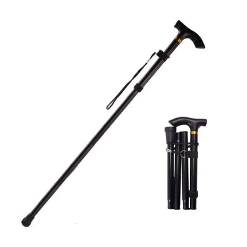 Walking Stick Aluminum Alloy Folding Telescopic Adjustable Lightweight Support