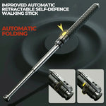 Walking Stick Automatic Folding Ergonomic Anti-Slip Grip