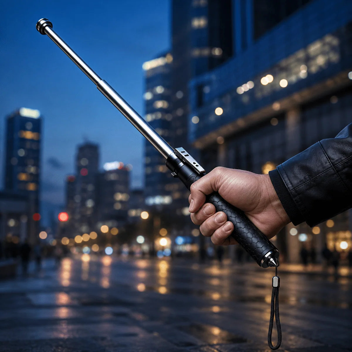 Walking Stick Automatic Folding Lightweight Aluminum Anti-Slip Grip