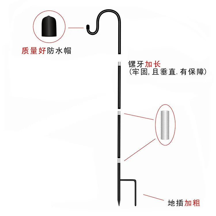 Walking Stick Weather-Resistant Ergonomic Handle & Non-Slip Base