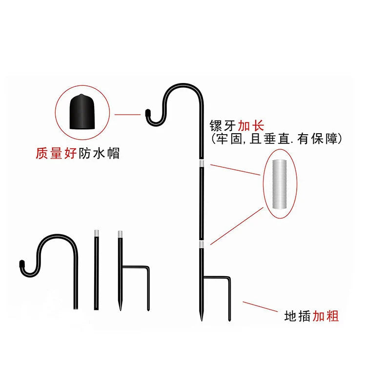 Walking Stick Weather-Resistant Ergonomic Handle & Non-Slip Base