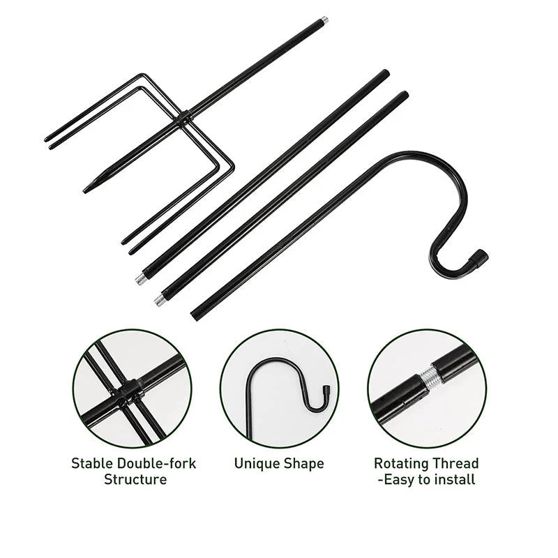 Walking Stick Weather-Resistant Ergonomic Handle & Non-Slip Base