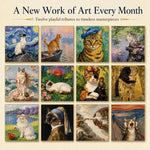 Wall Calendar 2027 Cat Painting Illustrations With Notes Section