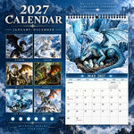 Wall Calendar Fantasy Dragon Artwork 2027 Edition Spiral-Bound