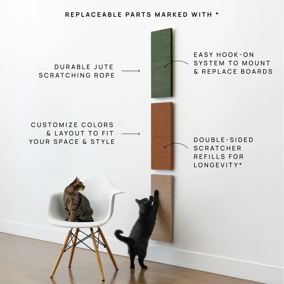 Wall Cat Scratcher Modular & Space-Saving Textured Panels