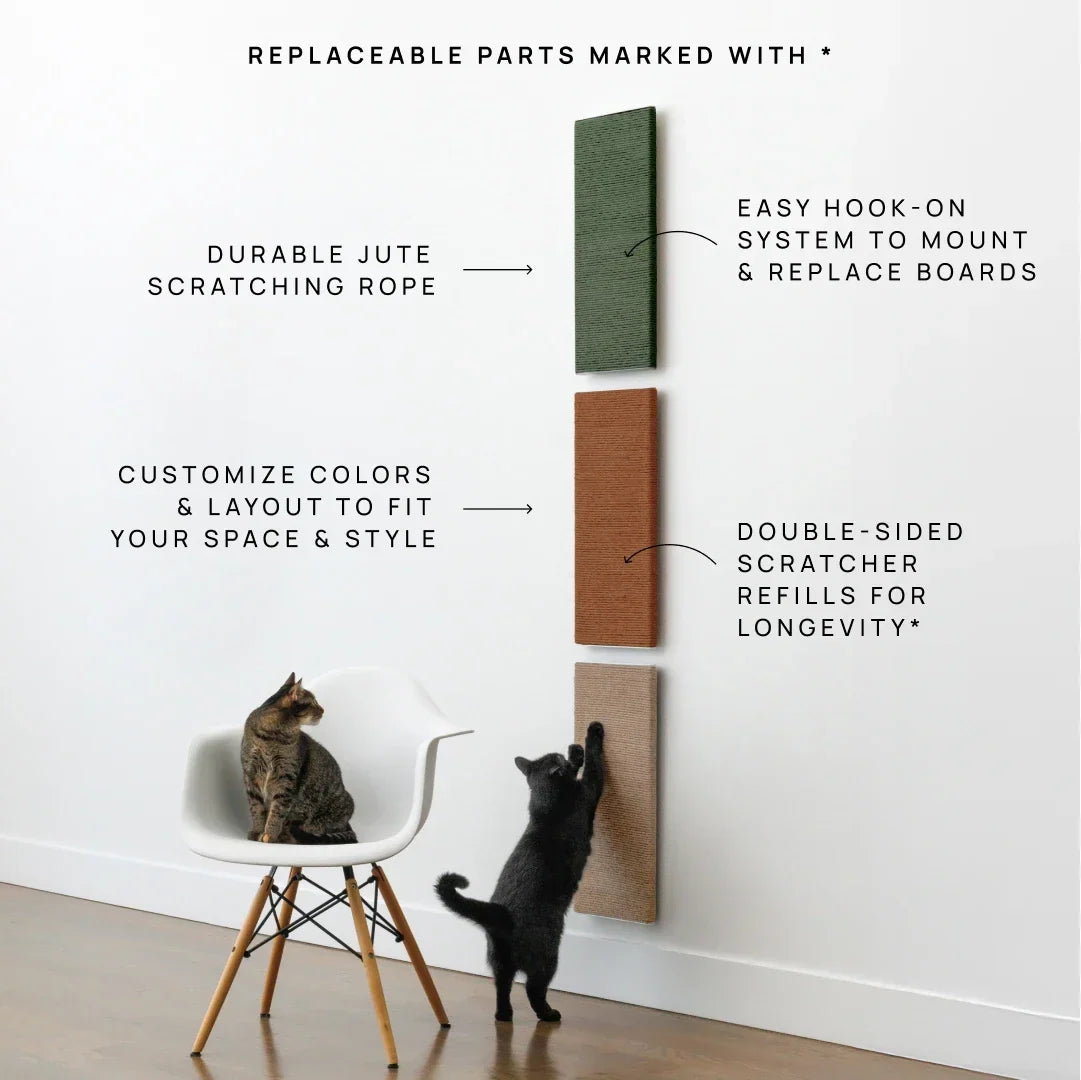 Wall Cat Scratcher Modular & Space-Saving Textured Panels