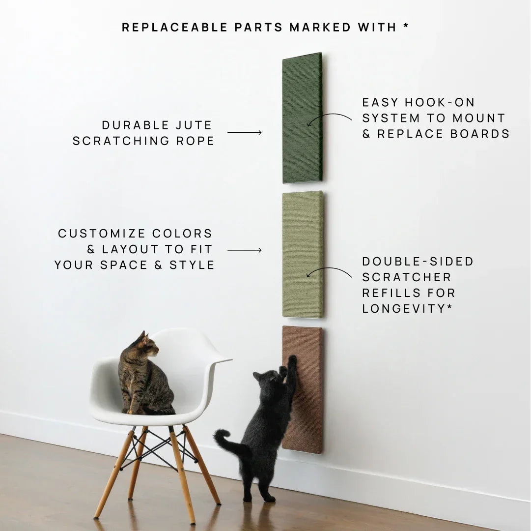 Wall Cat Scratcher Modular & Space-Saving Textured Panels