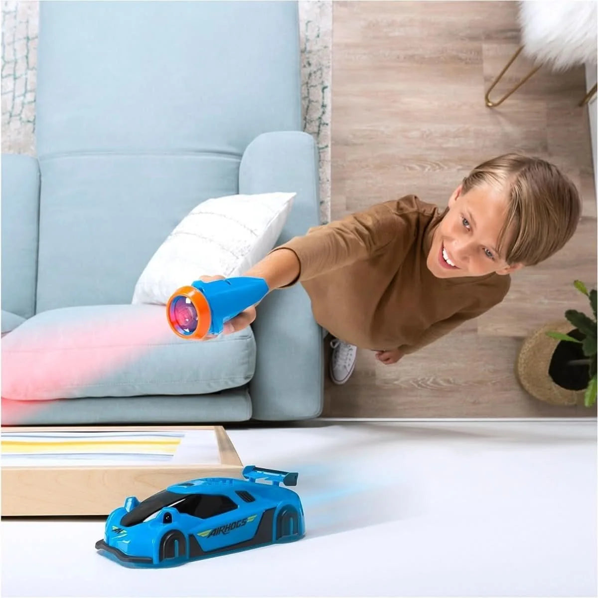 Wall-Climbing RC Car Suction-Powered 360° Stunts LED Lights