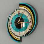 Wall Clock Mid-Century Sunburst Silent Battery-Powered