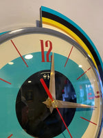 Wall Clock Mid-Century Sunburst Silent Battery-Powered Movement