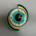 Wall Clock Mid-Century Sunburst Silent Battery-Powered Movement