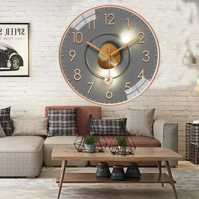 Wall Clock Minimalist Silent Quartz 11.81-Inch Dial