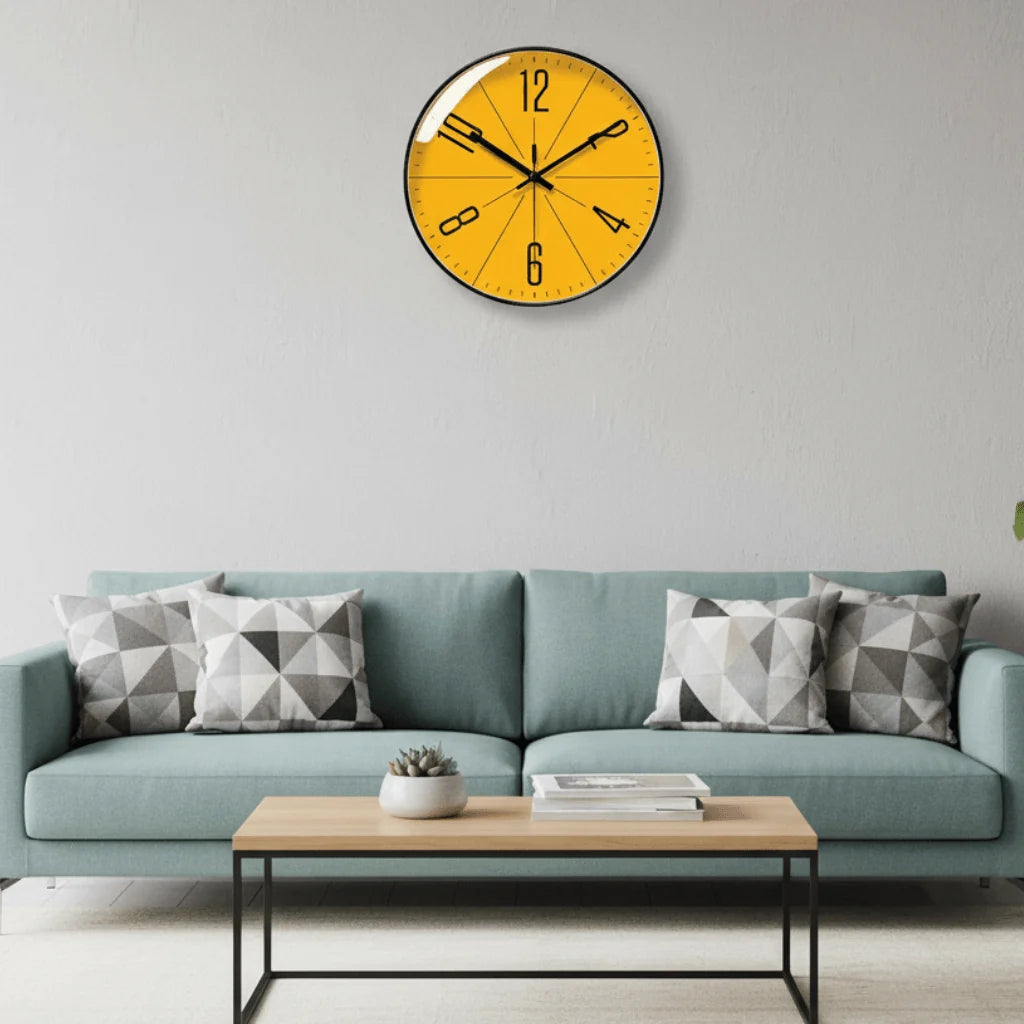 Wall Clock Quiet Quartz Movement High-Contrast Numerals